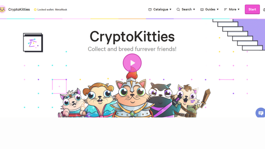 Cryptokitties homepage