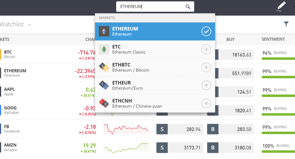 buy ethereum from eToro