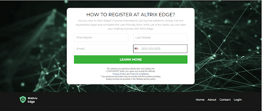 how to register on Altrix Edge