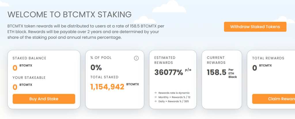 bitcoin minetrix staking