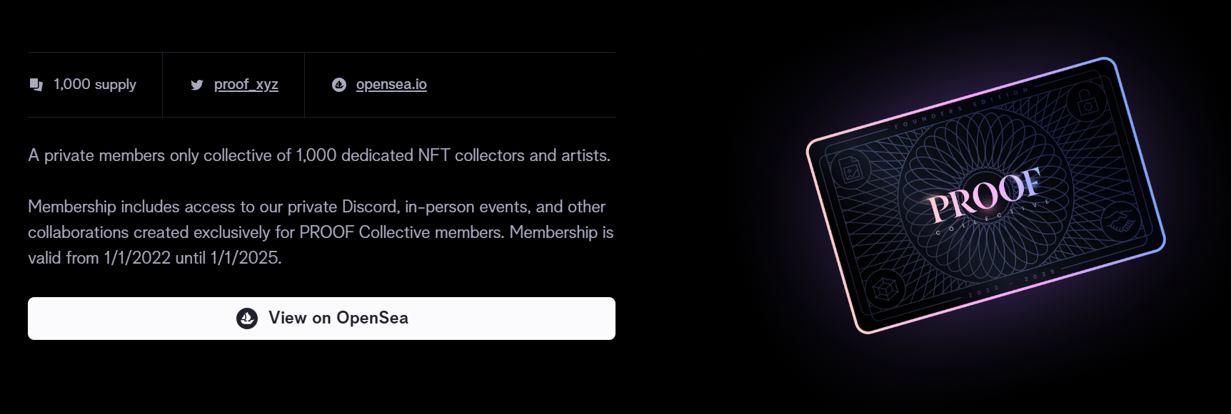 proof collective nfts with utility