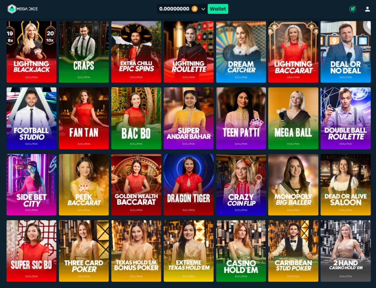 Mega Dice Casino Live Dealer Games