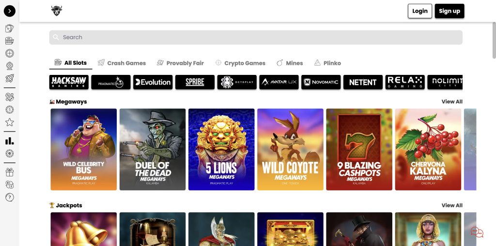 Games at WSM Casino wall street memes casino review