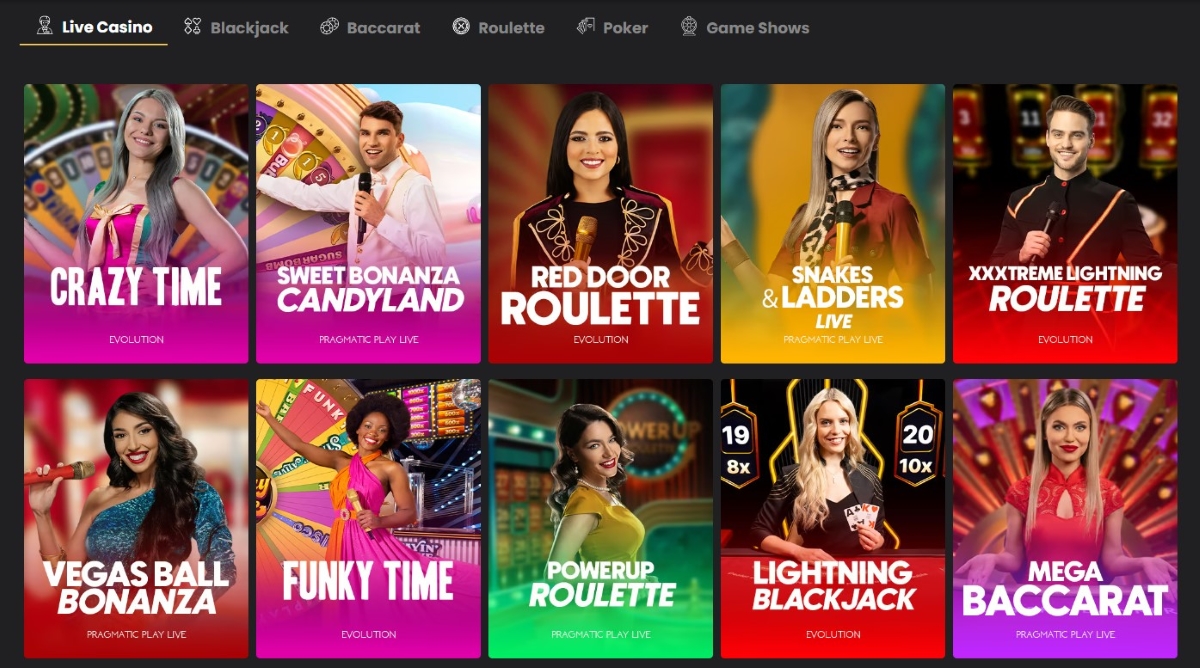 Live Casino on Lucky Block crypto casino and sportsbook