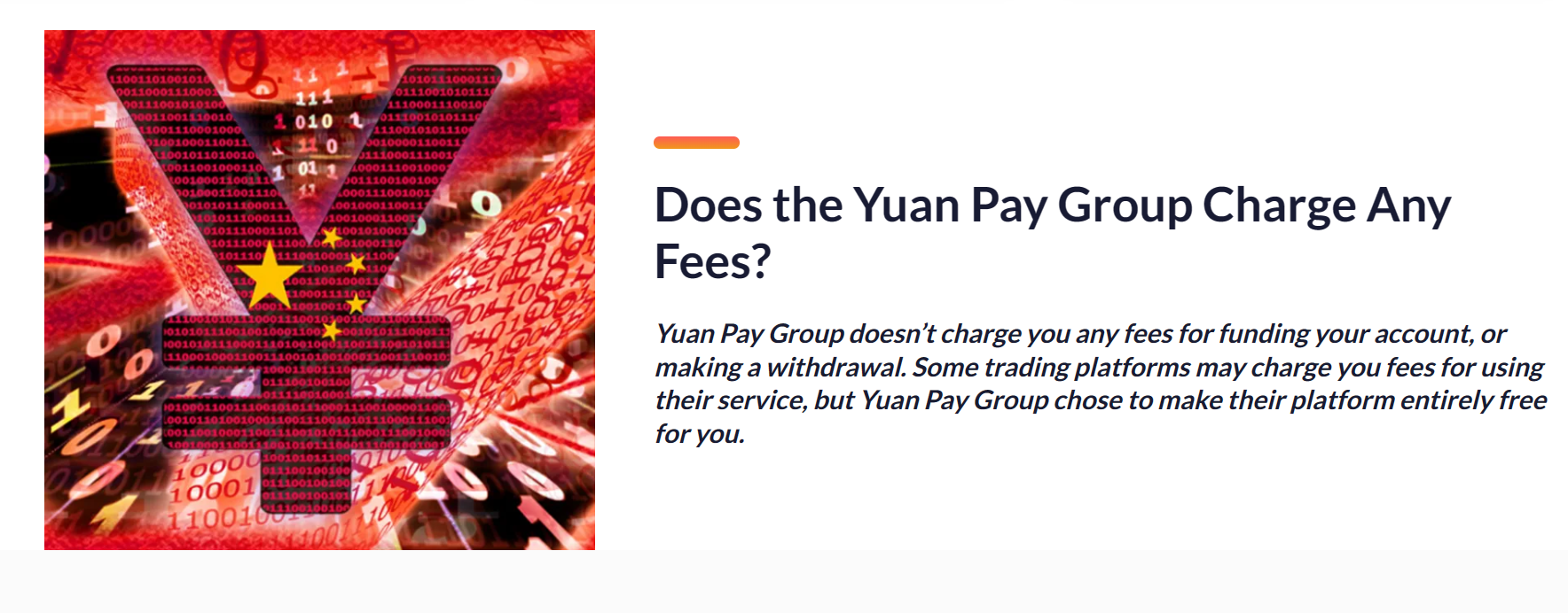 Yua Pay Group trading platform fees
