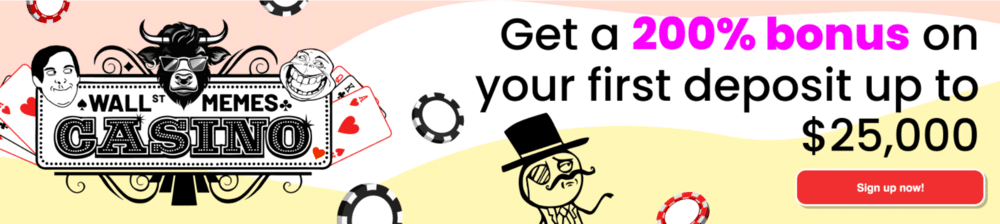 wall street memes casino welcome bonus