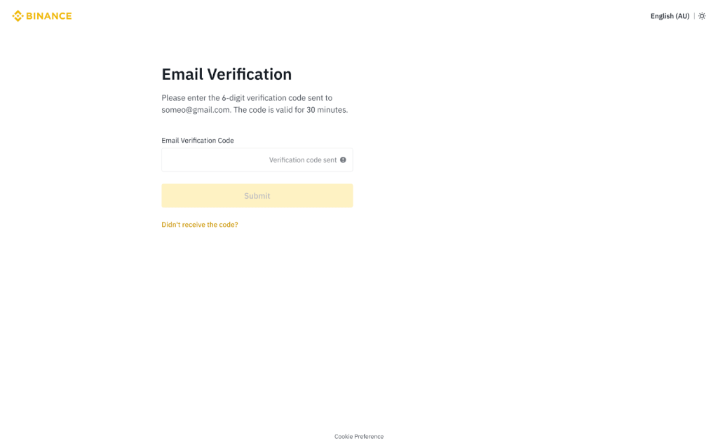 Binance register