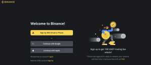 new binance home page