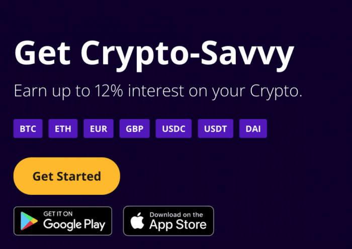 high interest crypto savings account